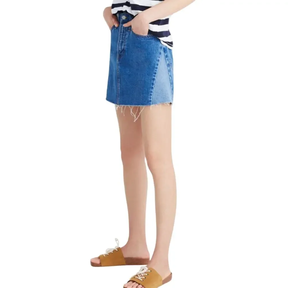 Madewell Patchwork Denim Mini Skirt Size 25
